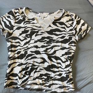 Top Shop Zebra Crop Top